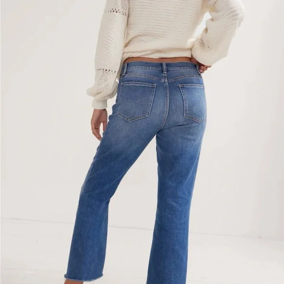 Hatch Blue Ankle Cropped Jeans